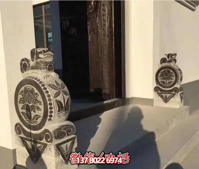 现代庭院美景—仿古浮雕抱鼓石 现代庭院美景—仿古浮雕抱鼓石