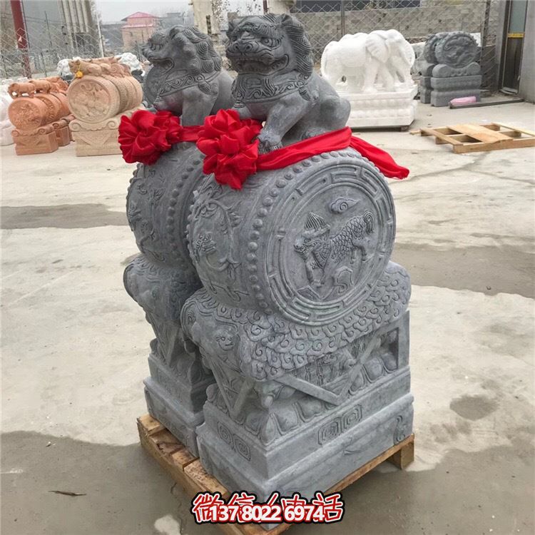 青石抱鼓仿古门口门墩 青石抱鼓仿古门口门墩