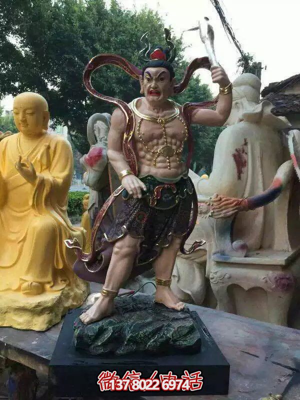 玻璃钢八大金刚雕塑，护法神圣的守护
