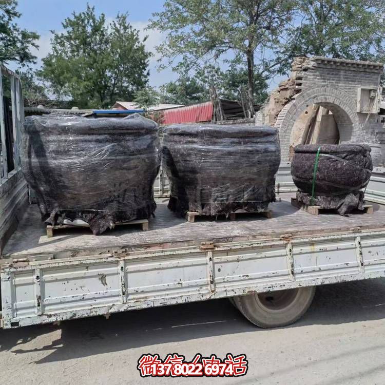仿古石槽雕塑打造精美完美的古典景观