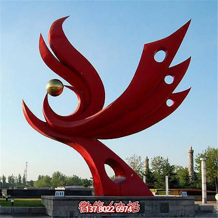 不锈钢抽象景观摆件，提升户外广场装饰气质