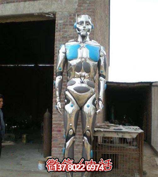 不锈钢机器人雕塑 不锈钢机器人雕塑
