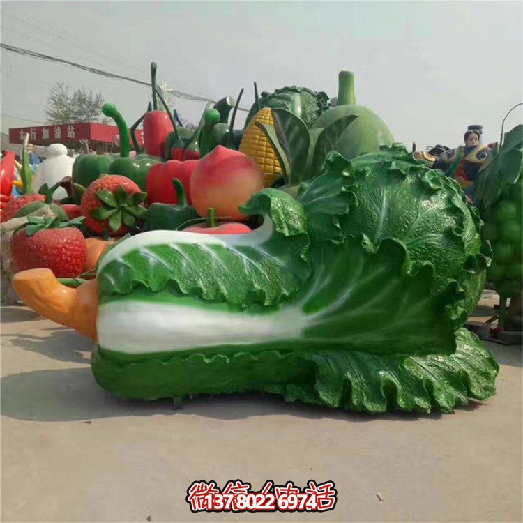 玻璃钢仿真白菜雕塑，为您的园林户外添彩