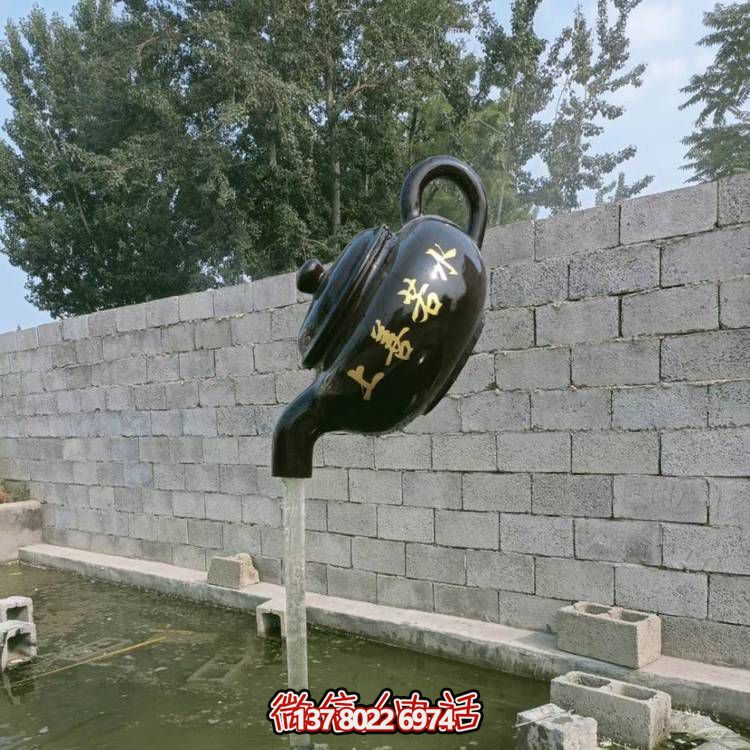 玻璃钢悬空流水摆件，室外装饰艺术精品