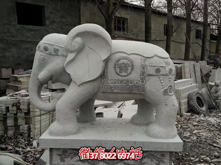 艺术风格的砂石大象浮雕雕塑 艺术风格的砂石大象浮雕雕塑