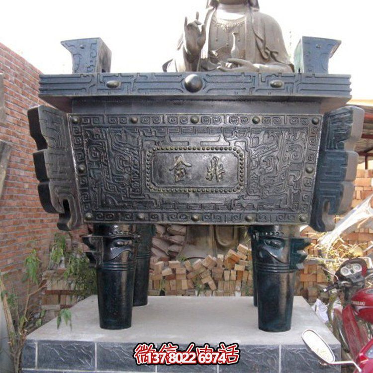 精美佛教用品铜香炉摆件，长方形装饰家居