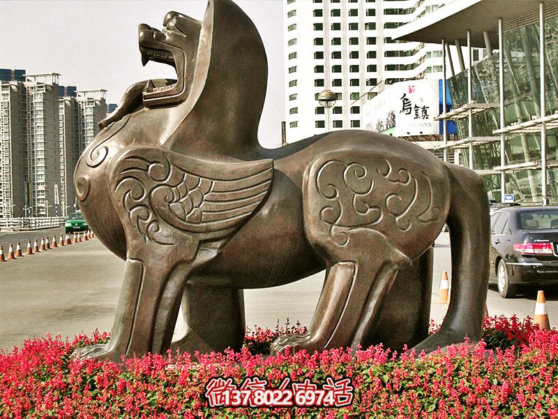 大型不锈钢抽象貔貅雕塑 大型不锈钢抽象貔貅雕塑