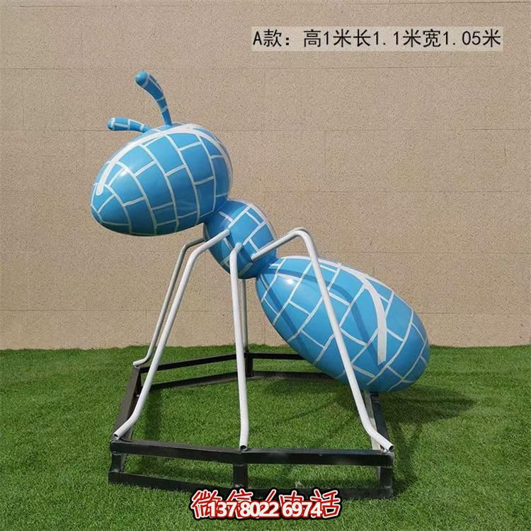 不锈钢彩绘蚂蚁景观摆件，装点户外草坪