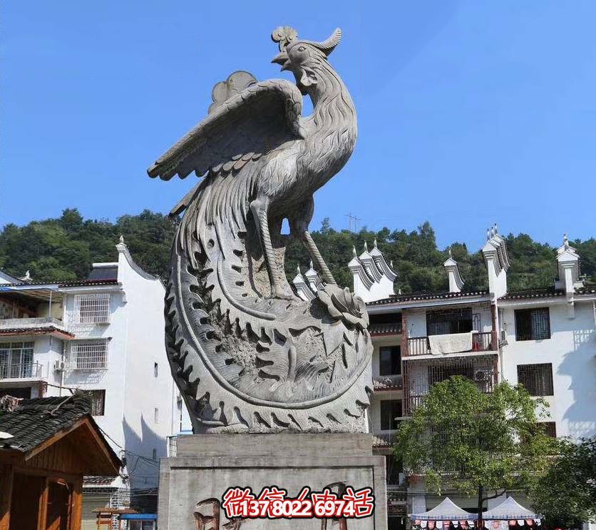 凤凰雕塑，给公园带来灵动之美