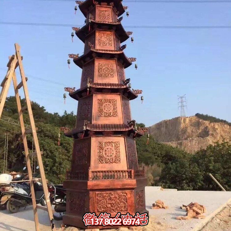 多层铸铁室外烧纸塔祠堂摆件