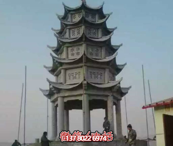 多层青石仿古塔凉亭，为你的寺院增添神秘气息