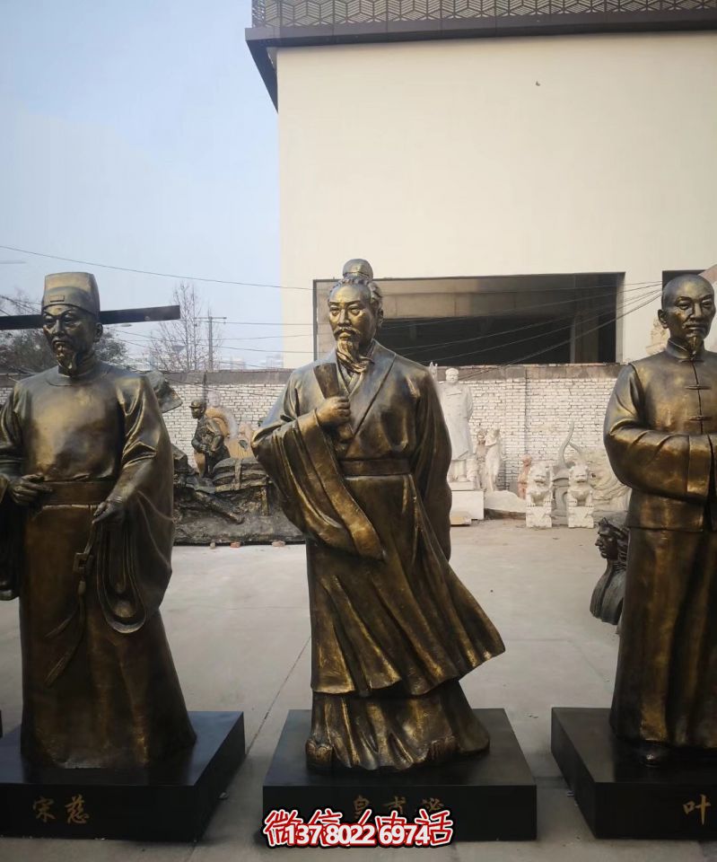 古代名医皇甫谧仿铜雕塑摆放于校园广场的玻璃钢雕塑 古代名医皇甫谧仿铜雕塑摆放于校园广场的玻璃钢雕塑