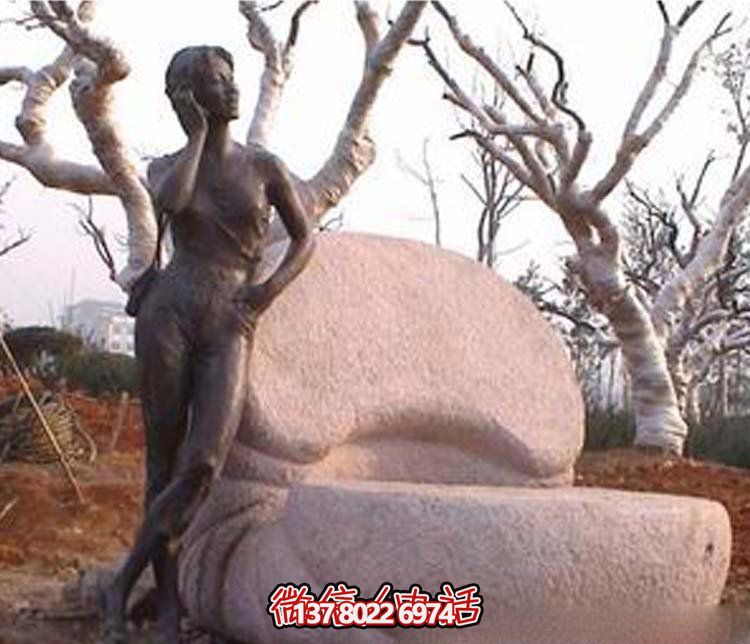 公园景区铜雕女人雕塑 公园景区铜雕女人雕塑