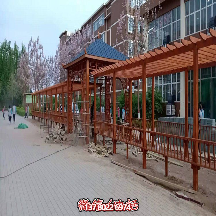 休闲凉亭型防腐木花架长廊