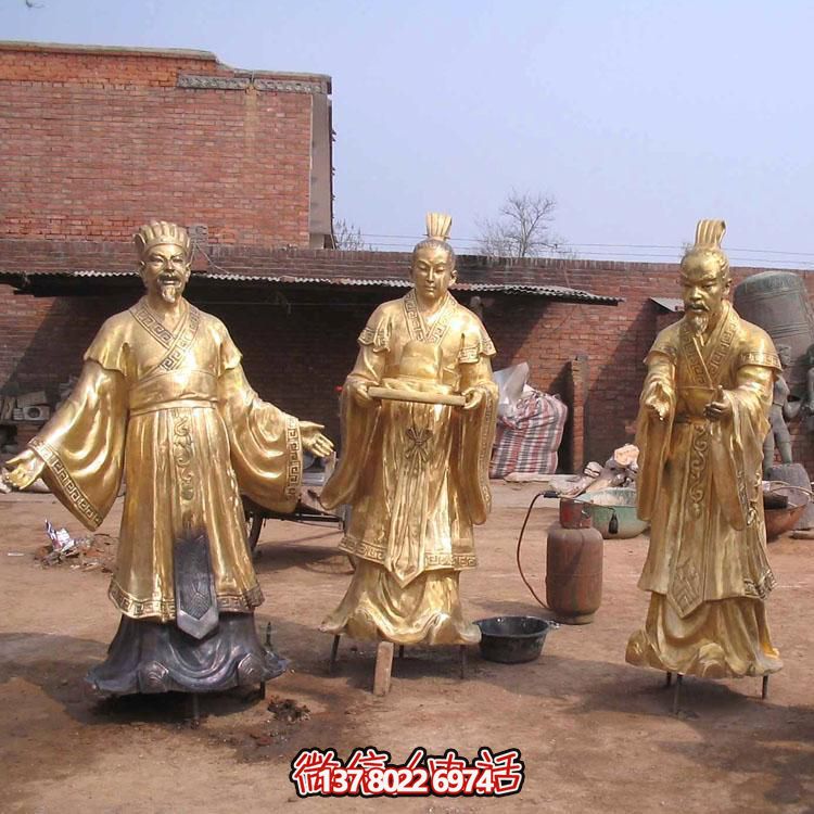 古雅铜雕园林景观人物雕塑
