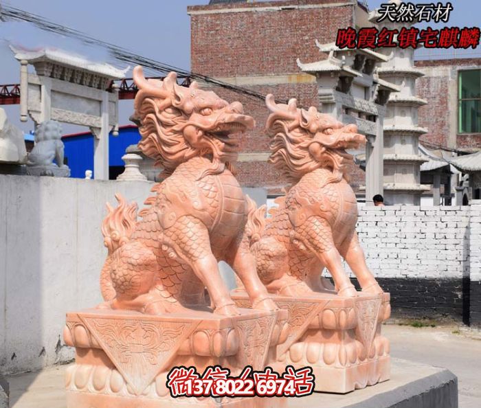 仿古神麒麟石雕，点缀您的庭院门口