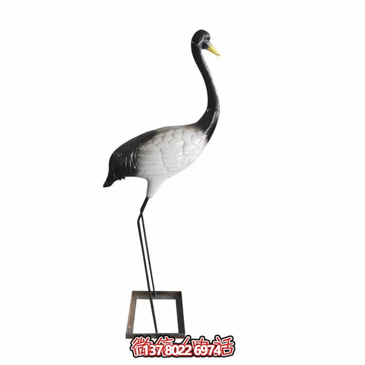 玻璃钢仙鹤仿真动物雕塑