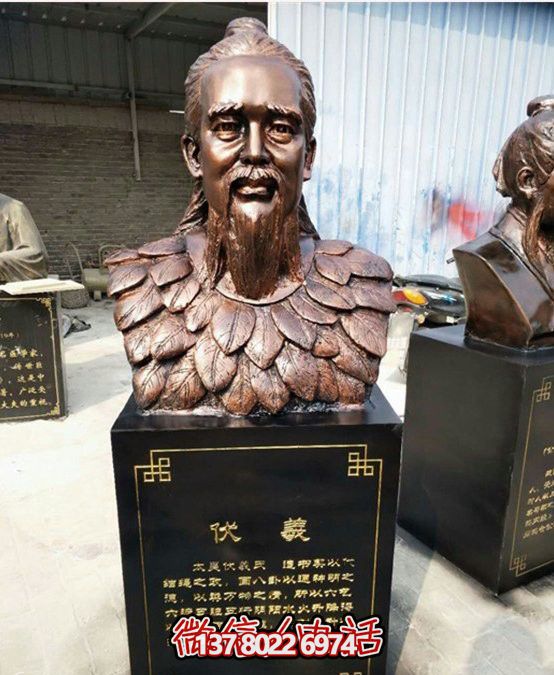 伏羲仿铜头像玻璃钢摆放装置 伏羲仿铜头像玻璃钢摆放装置