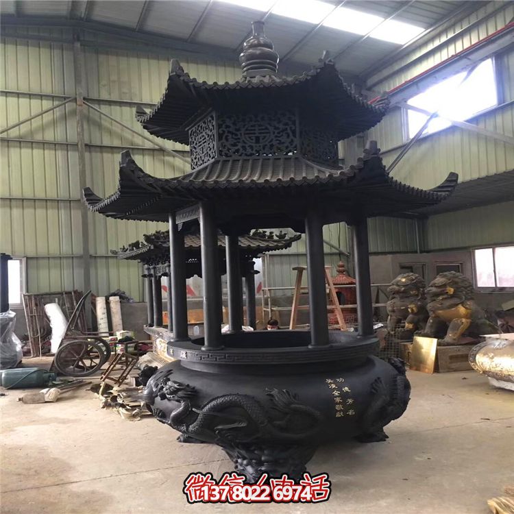 传统工艺景区香炉铸铁宝盖足 传统工艺景区香炉铸铁宝盖足