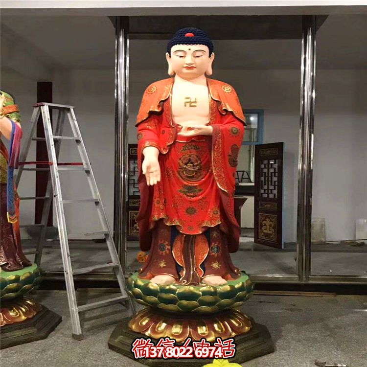 玻璃钢三圣彩绘雕塑 玻璃钢三圣彩绘雕塑