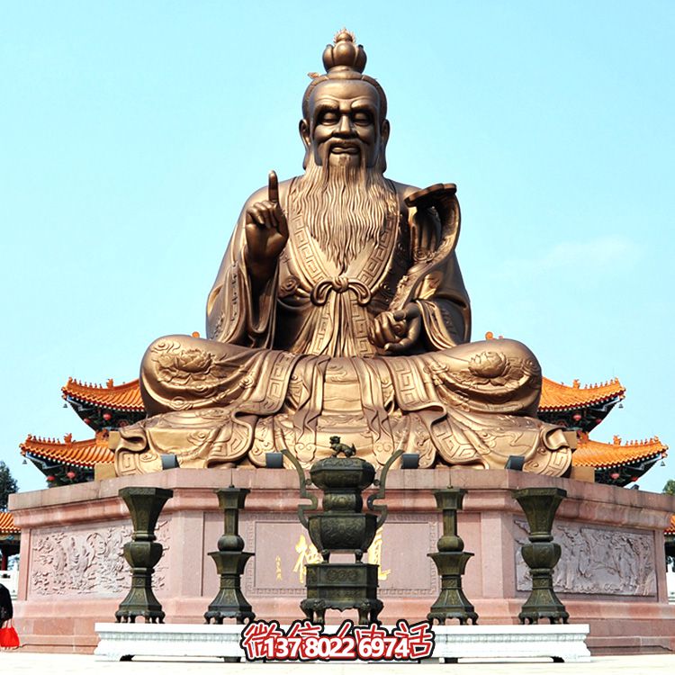 大型不锈钢道教太上老君雕塑 大型不锈钢道教太上老君雕塑