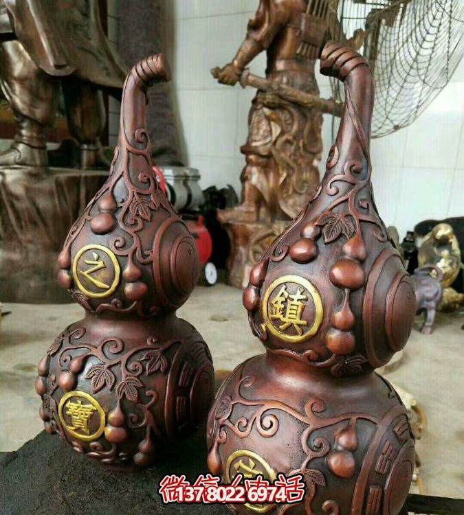 铜雕葫芦雕塑，增添家居的福气