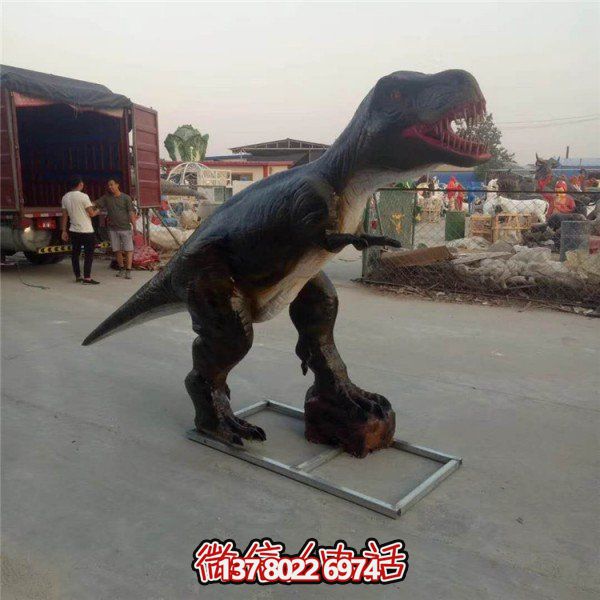 玻璃钢仿真恐龙彩绘雕塑，为您的儿童乐园添彩