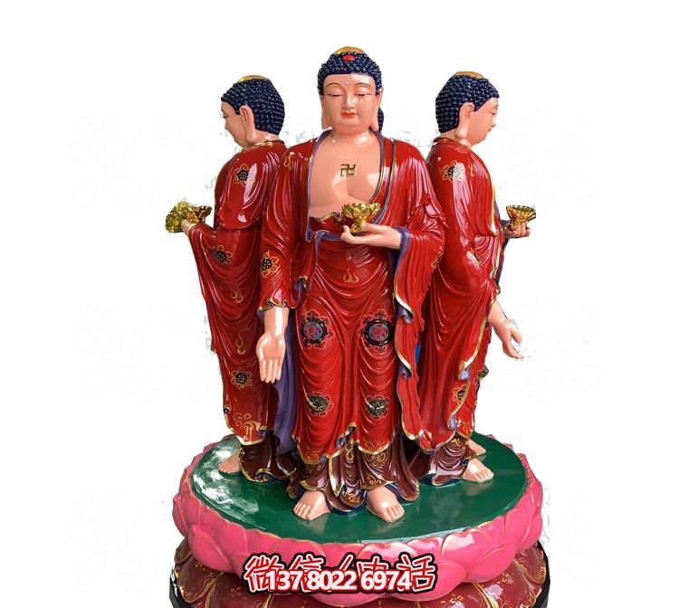 玻璃钢彩绘站莲花上如来佛祖雕塑 玻璃钢彩绘站莲花上如来佛祖雕塑