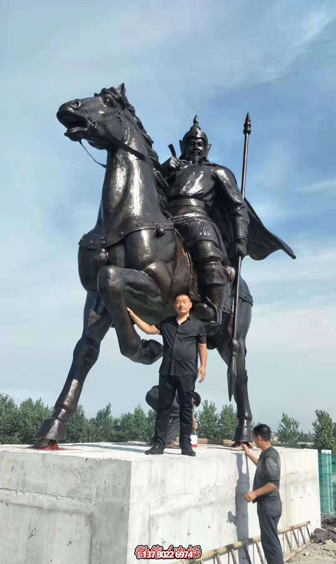 古代将军骑马铜雕雕塑 古代将军骑马铜雕雕塑