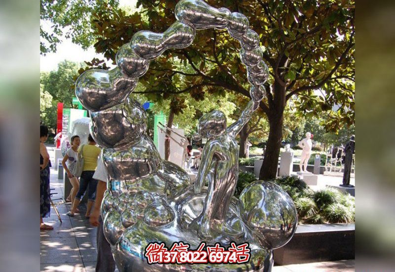 儿童泡泡雕塑镜面不锈钢吹奏乐器 儿童泡泡雕塑镜面不锈钢吹奏乐器