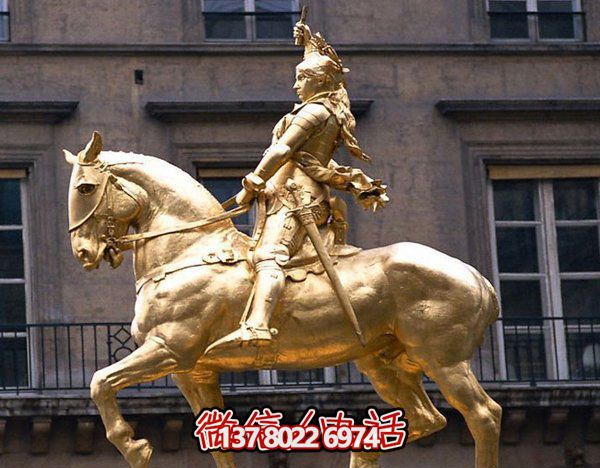 不锈钢雕塑凯撒大帝骑马