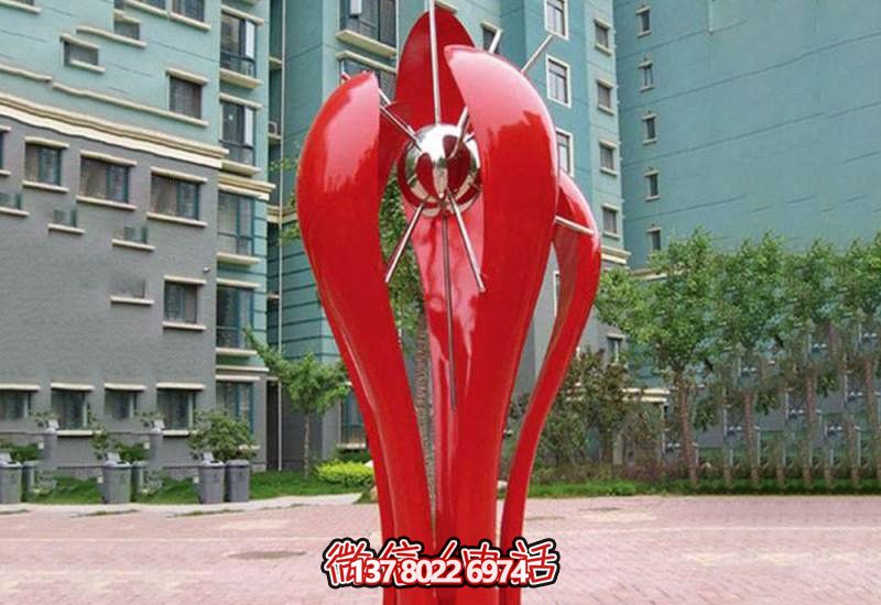校园抽象雕塑——含苞待放的不锈钢花朵 校园抽象雕塑——含苞待放的不锈钢花朵