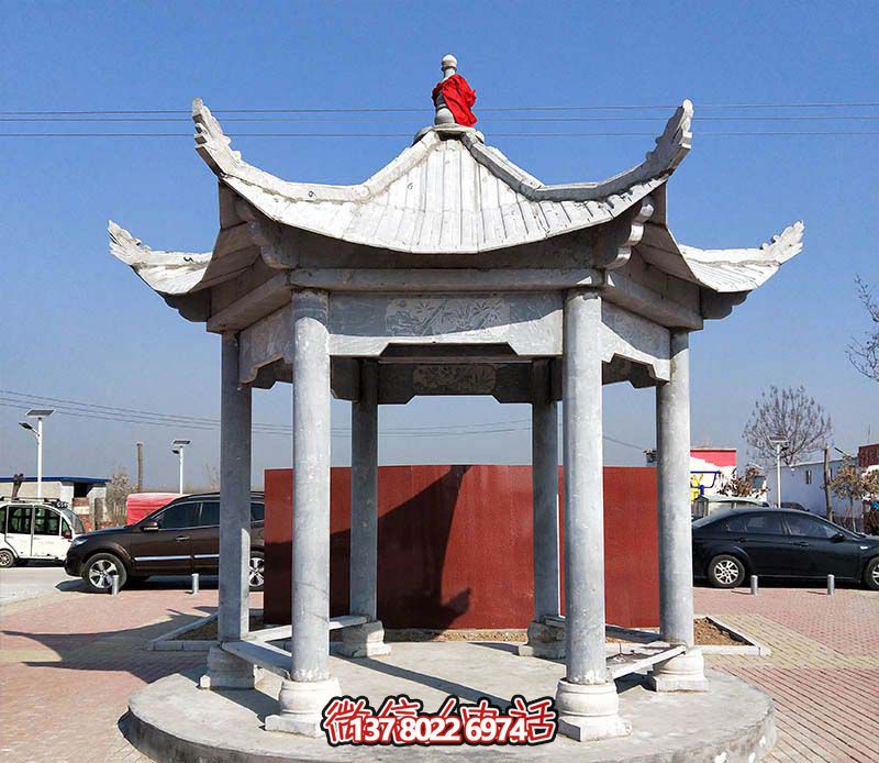 精致大理石凉亭，点缀完美小区广场