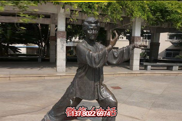 仿铜摆件-公园景观太极老太太玻璃钢装饰 仿铜摆件-公园景观太极老太太玻璃钢装饰