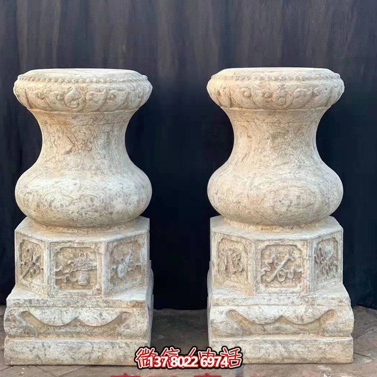 精美大理石石雕花架雕塑装饰庭院