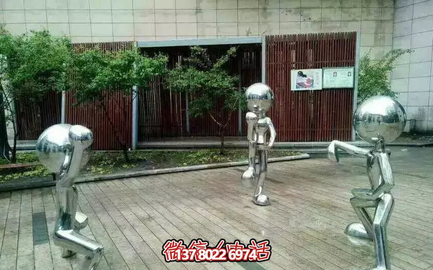 不锈钢儿童抽象雕塑——为广场景观带来更多乐趣 不锈钢儿童抽象雕塑——为广场景观带来更多乐趣