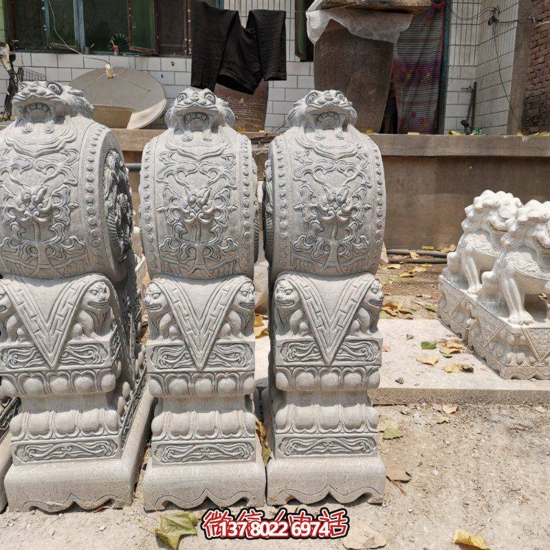 精美古典石雕摆件，美化庭院景观