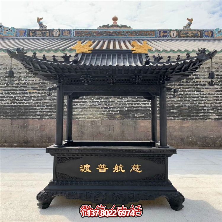 景区寺院祈福上香四柱香炉 景区寺院祈福上香四柱香炉