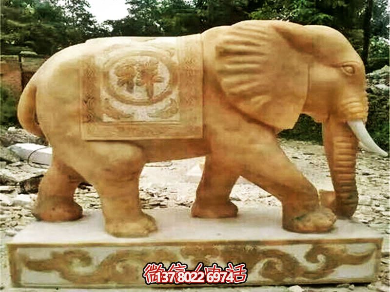 吉祥浮雕大象雕塑——完美融合户外园林创意石雕 吉祥浮雕大象雕塑——完美融合户外园林创意石雕