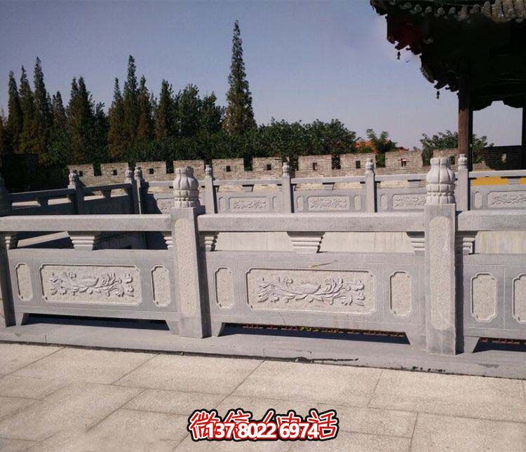 精美青石雕刻栏杆，为您的景区水池添彩