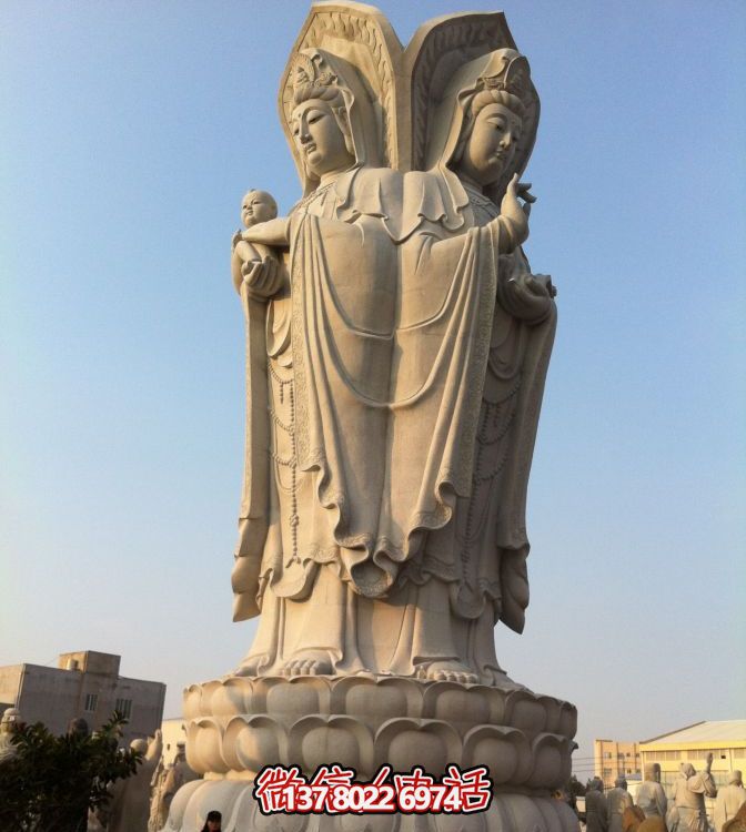 大型观音大理石雕塑，精美的园林景观装饰