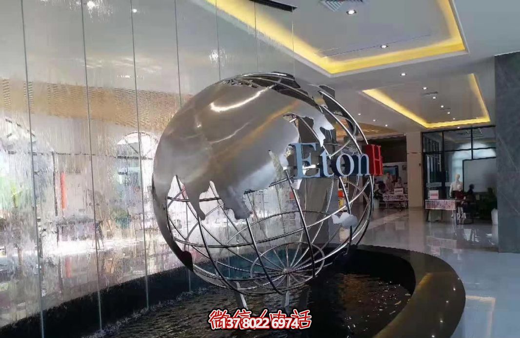 不锈钢镜面地球仪装饰品雕塑 不锈钢镜面地球仪装饰品雕塑