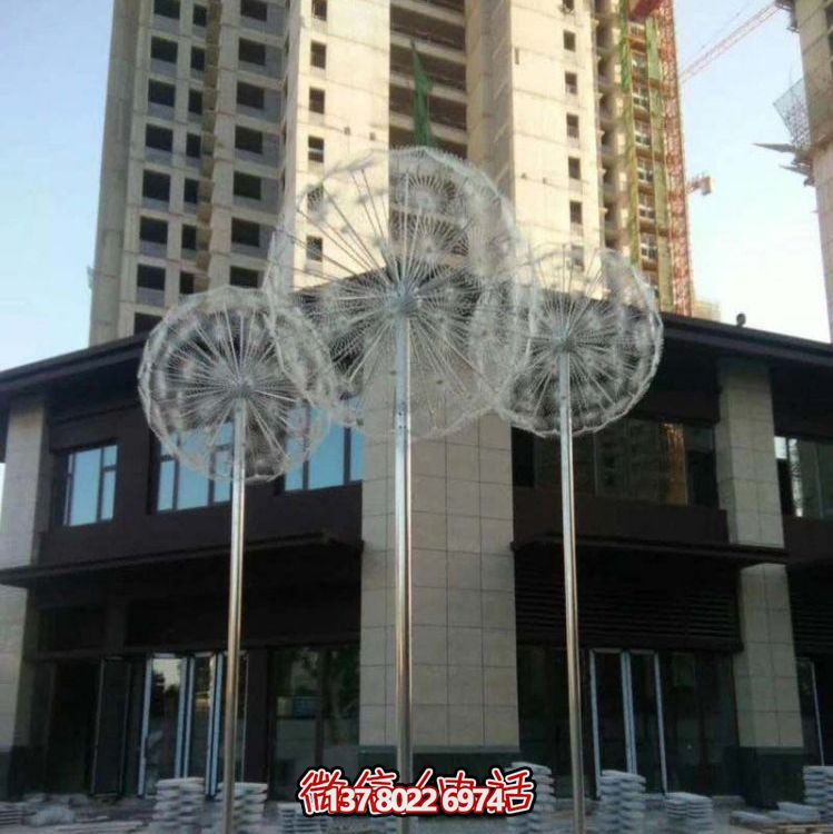 不锈钢植物景观雕塑，点缀商业酒店