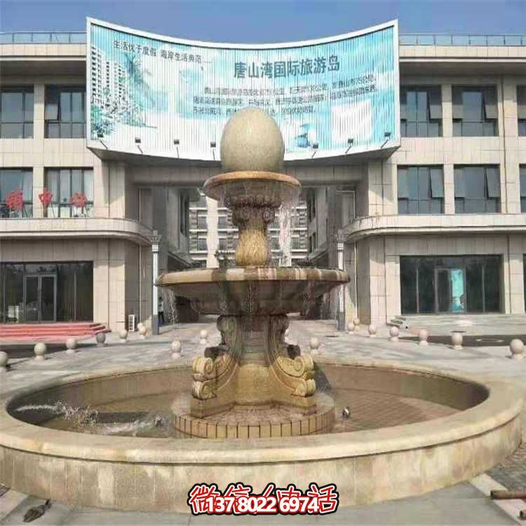 精致石雕喷泉，美化小区、别墅、大理石环境