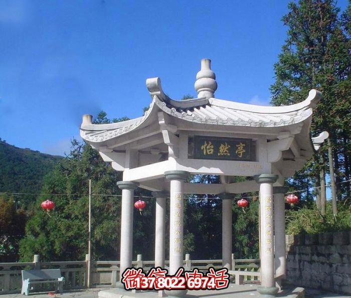怡然仿古户外建筑汉白玉摆放，增添农场景观魅力