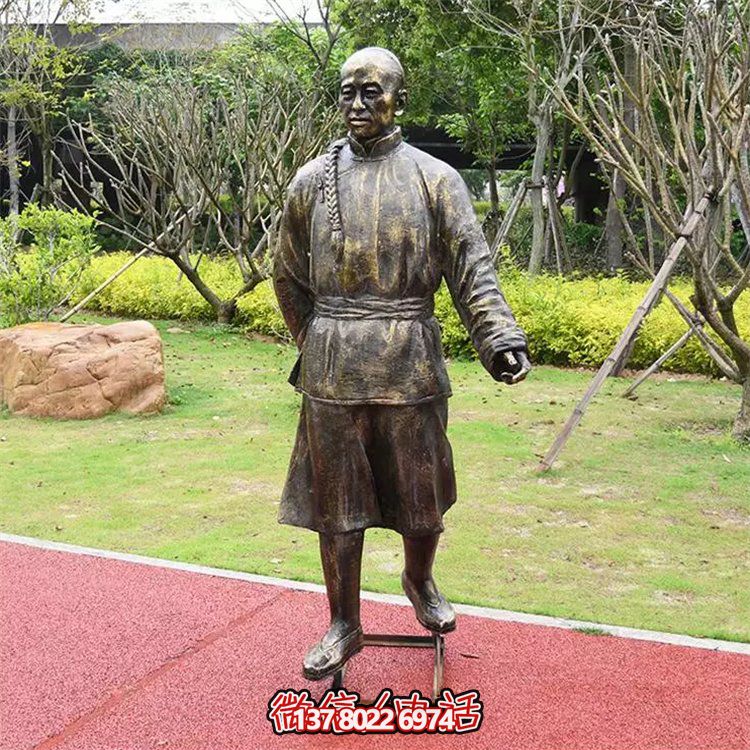 玻璃钢古铜人像铜雕雕塑