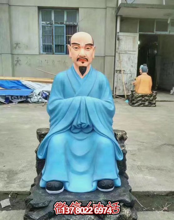 葛洪名医彩绘铜雕坐像 葛洪名医彩绘铜雕坐像