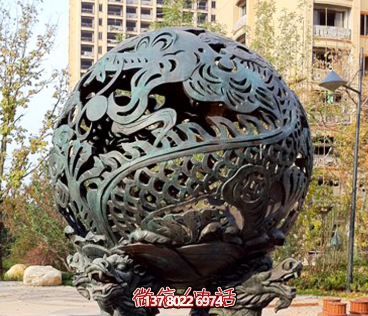 古典铜雕龙镂空球 古典铜雕龙镂空球