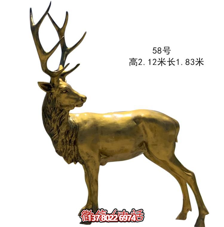 玻璃钢动物仿铜雕塑景观摆件