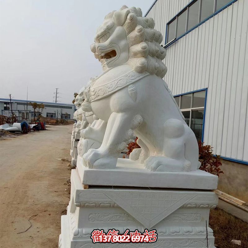 高品质石雕麒麟雕塑，点缀企业公司大门口，增添镇宅财运